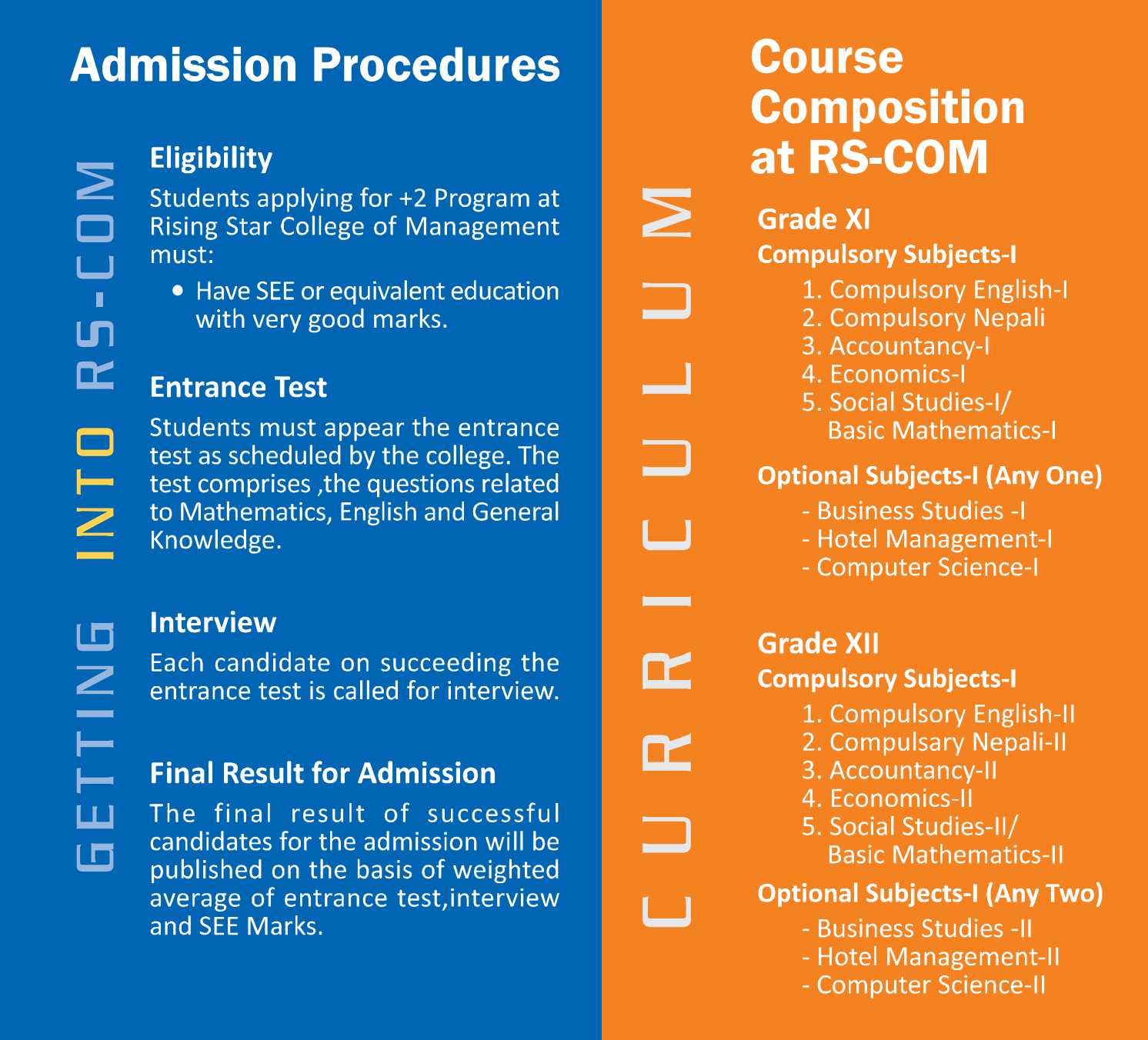 Curriculum @ RSCOM